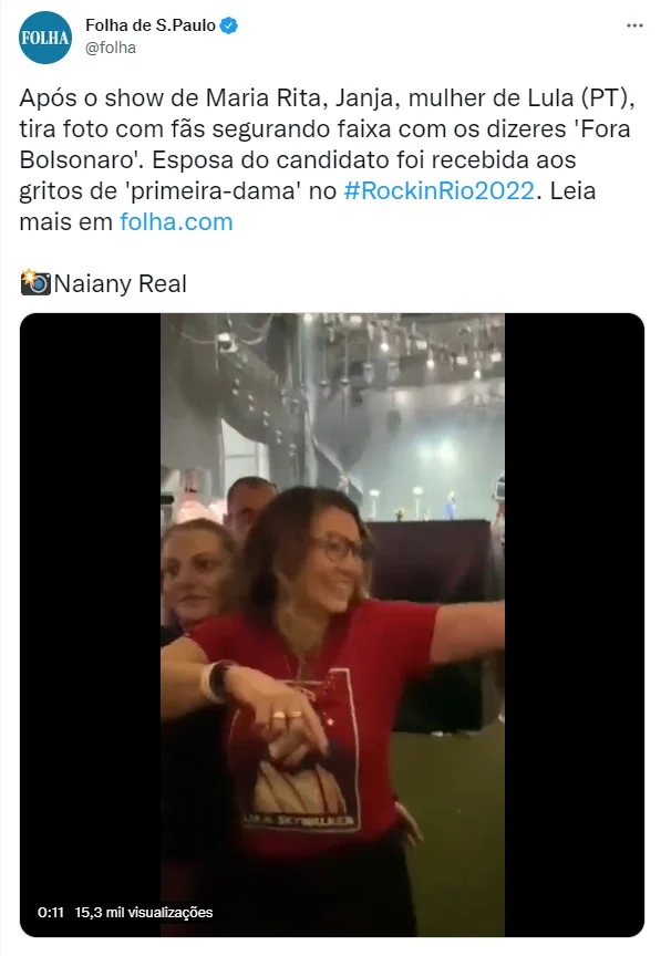 Janja curte Rock in Rio e é tietada com gritos de “primeira-dama” 2