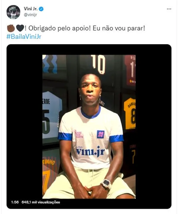 Vinicius Junior se pronuncia: "Aceitem, respeitem ou surtem. Eu não vou parar de bailar" 2