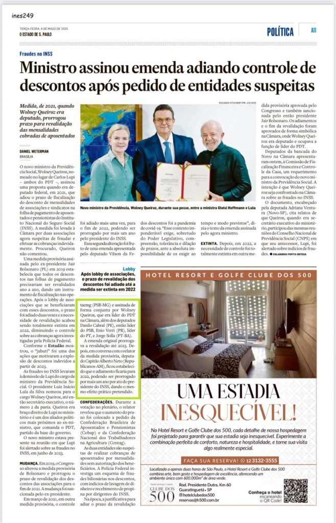 Deputado Alberto Neto foi relator de MP que facilitou fraudes bilionárias no INSS, aponta reportagem do Estadão 2