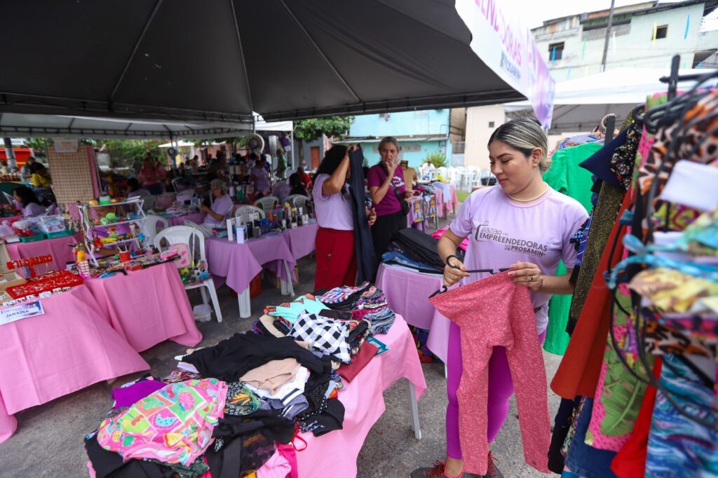 GPE promove a 7ª edição do Bazar das Mulheres Empreendedoras do Prosamin+, no Parque Rio Negro 2